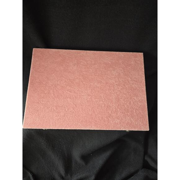 Pink Velvet Jewelry Storage Box W/ Glass Cover 10 X 14 - Picture 4 of 8